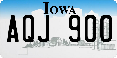 IA license plate AQJ900