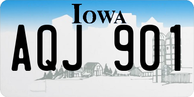 IA license plate AQJ901