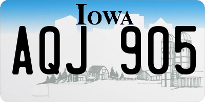 IA license plate AQJ905