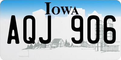 IA license plate AQJ906