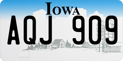 IA license plate AQJ909