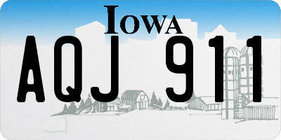 IA license plate AQJ911