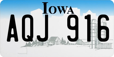 IA license plate AQJ916