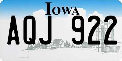 IA license plate AQJ922