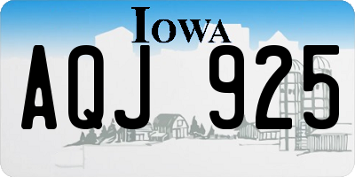 IA license plate AQJ925