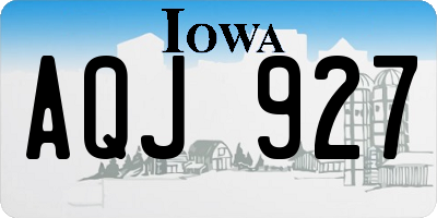 IA license plate AQJ927