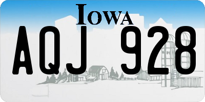 IA license plate AQJ928