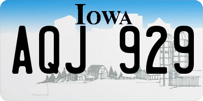 IA license plate AQJ929
