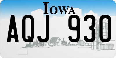 IA license plate AQJ930