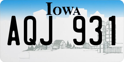 IA license plate AQJ931