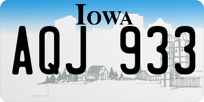 IA license plate AQJ933