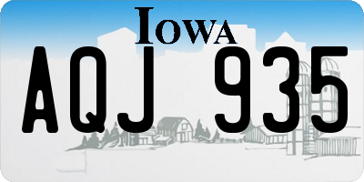 IA license plate AQJ935