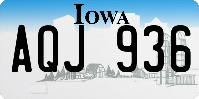 IA license plate AQJ936