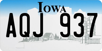 IA license plate AQJ937