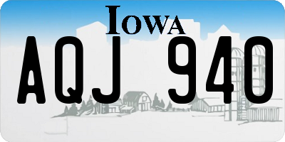 IA license plate AQJ940