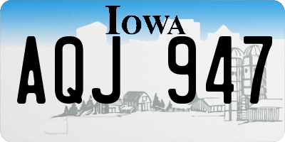IA license plate AQJ947