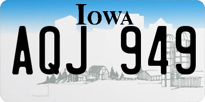 IA license plate AQJ949