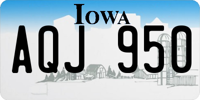 IA license plate AQJ950