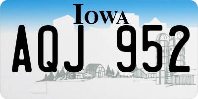 IA license plate AQJ952