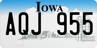 IA license plate AQJ955