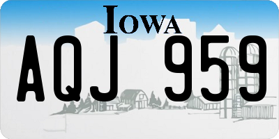 IA license plate AQJ959