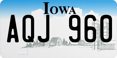 IA license plate AQJ960