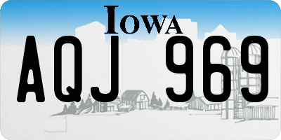 IA license plate AQJ969