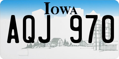 IA license plate AQJ970