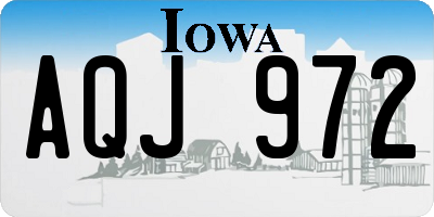 IA license plate AQJ972