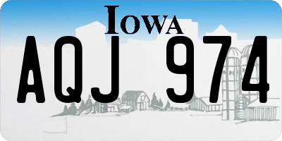 IA license plate AQJ974