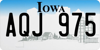 IA license plate AQJ975