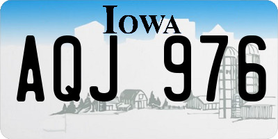 IA license plate AQJ976