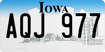 IA license plate AQJ977
