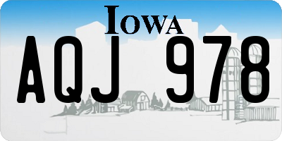 IA license plate AQJ978