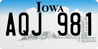 IA license plate AQJ981