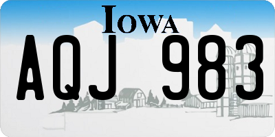 IA license plate AQJ983