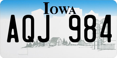 IA license plate AQJ984