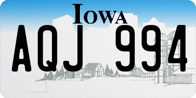 IA license plate AQJ994