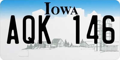 IA license plate AQK146