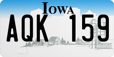 IA license plate AQK159