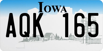 IA license plate AQK165