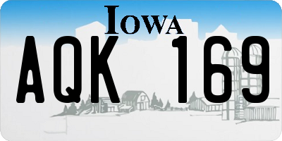 IA license plate AQK169