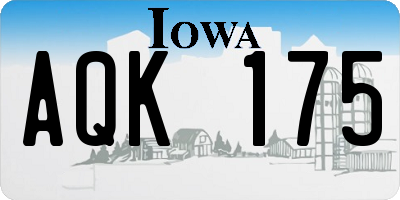 IA license plate AQK175