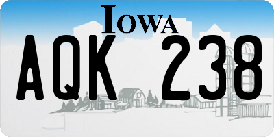 IA license plate AQK238