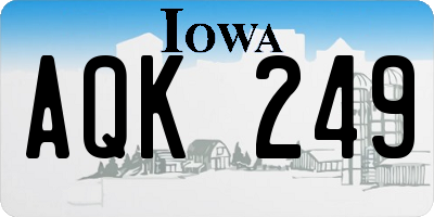 IA license plate AQK249