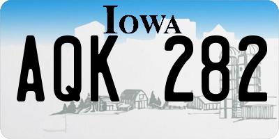 IA license plate AQK282