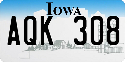 IA license plate AQK308