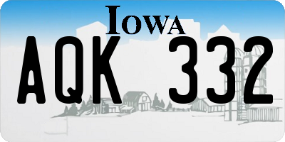 IA license plate AQK332