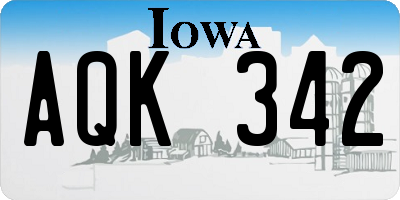 IA license plate AQK342