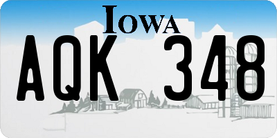 IA license plate AQK348